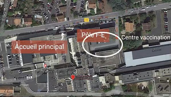Plan d'accès au centre de vaccination